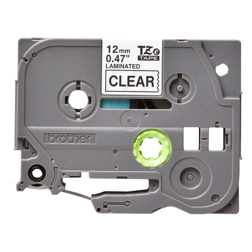 CINTA BROTHER NEGRO SOBRE TRANSPARENTE 12MM TZE131