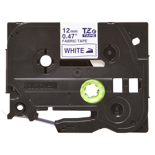 CINTA BROTHER AZUL MARINO SOBRE BLANCO TERMO-ADHERENTE 12MM TZEFA3