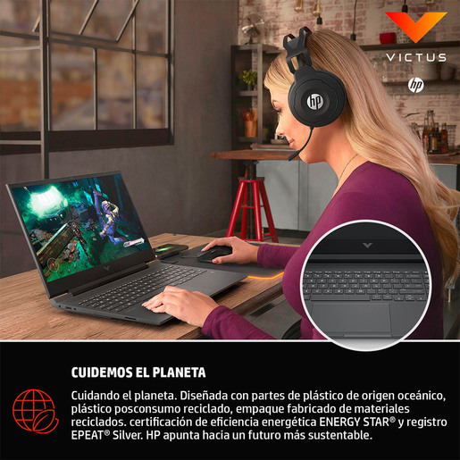 COMPUTADORA LAPTOP HP VICTUS 15-FB0100LA RYZEN 5 - 8GB - 256GB - GTX 4GB - WIN 11