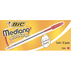 BOLIGRAFO BIC MEDIANO ROJO C/12