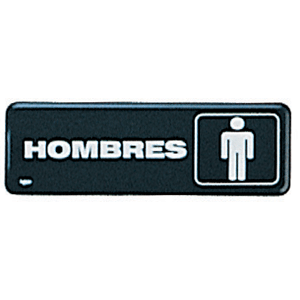 LETRERO BA OS HOMBRES 26X9 CM