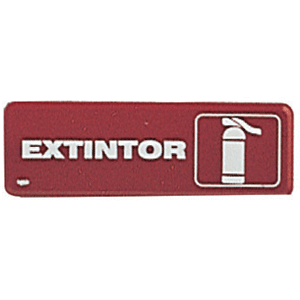LETRERO EXTINTOR 26X9 CM