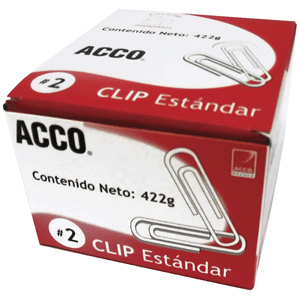 CLIP STANDAR ACCO #2 C/100 PAQUETE C/10