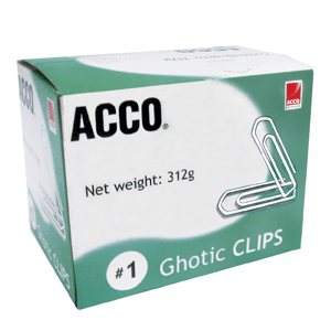 CLIP GOTICO #1 ACCO C/100 PAQUETE C/6