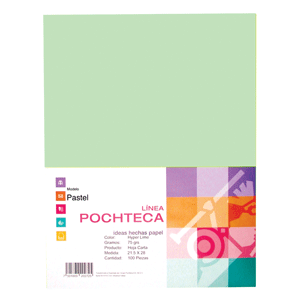 PAPEL PASTEL VERDE 75GR 100HJS