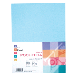 PAPEL PASTEL AZUL 75GR 100HJS