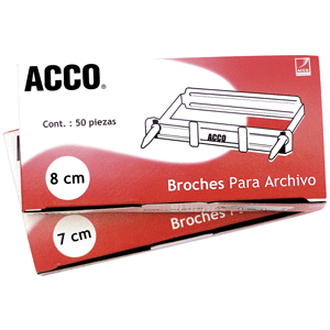 BROCHE ACCO 8CM CAJA/50 PIEZAS